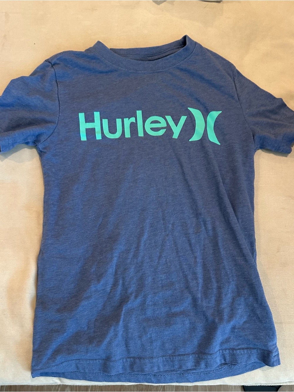 Kids Hurley blue tee Shirt with Logo sz small